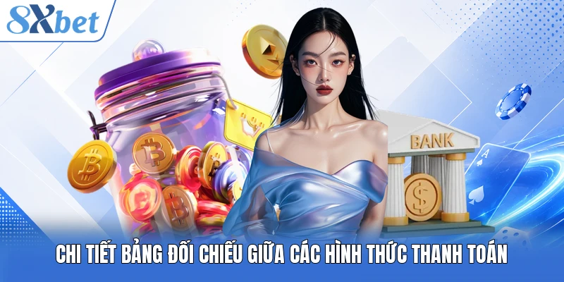 Chi tiết bảng đối chiếu giữa các hình thức thanh toán